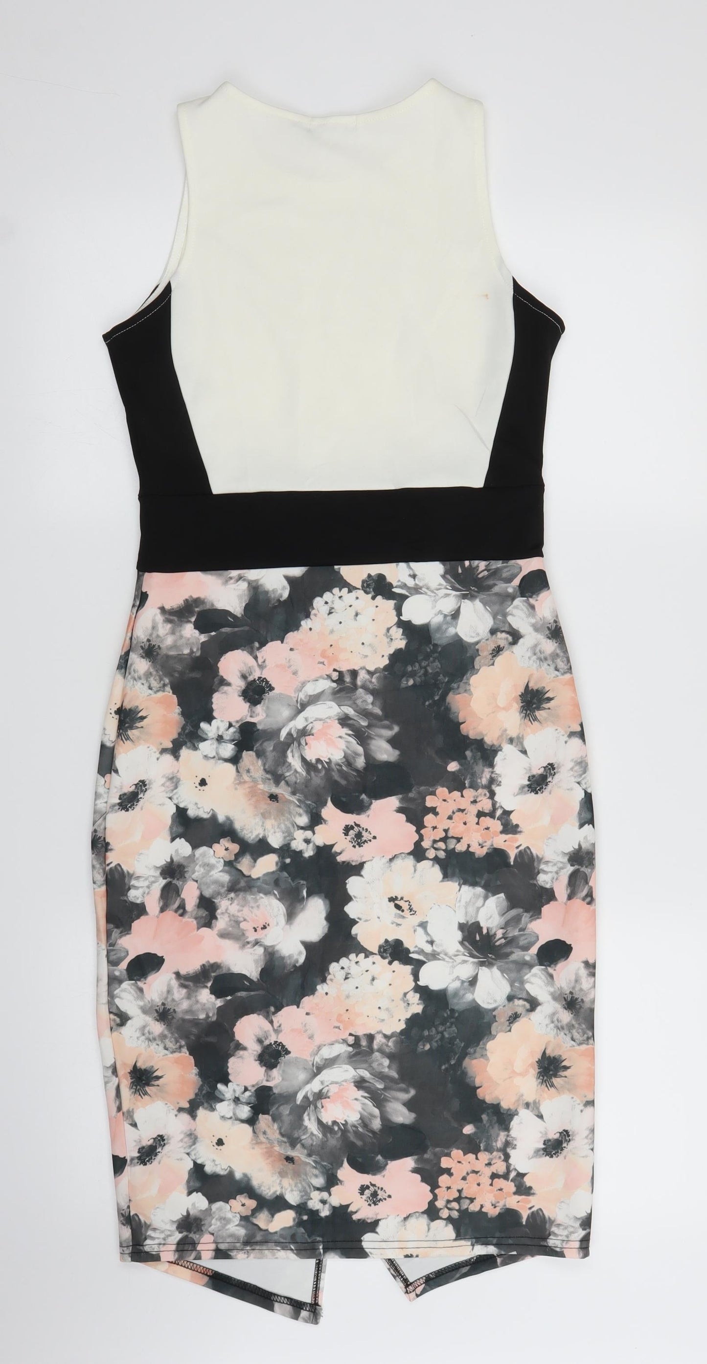 Boohoo Womens Pink Floral  Sheath  Size 10