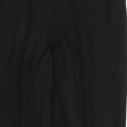 Womens UK Size 6 F&F Regular Fit Capri Black Trousers