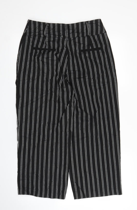 New Look Womens Black Striped  Bloomer Trousers Size 12 L23 in