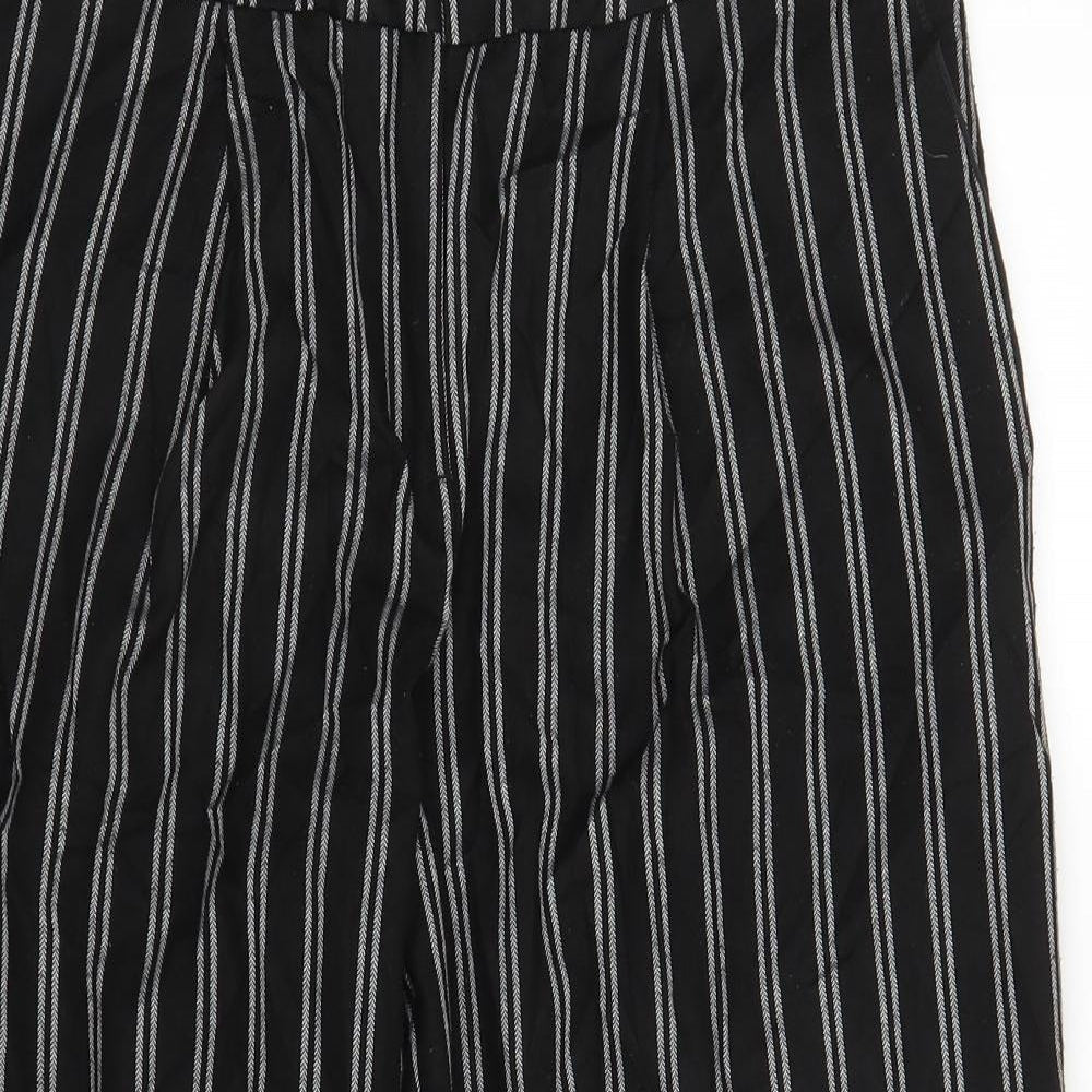 New Look Womens Black Striped  Bloomer Trousers Size 12 L23 in