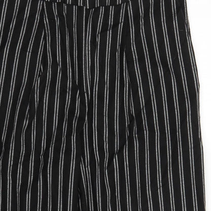 New Look Womens Black Striped  Bloomer Trousers Size 12 L23 in