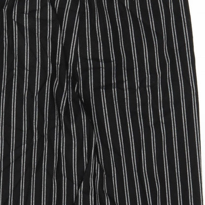 New Look Womens Black Striped  Bloomer Trousers Size 12 L23 in