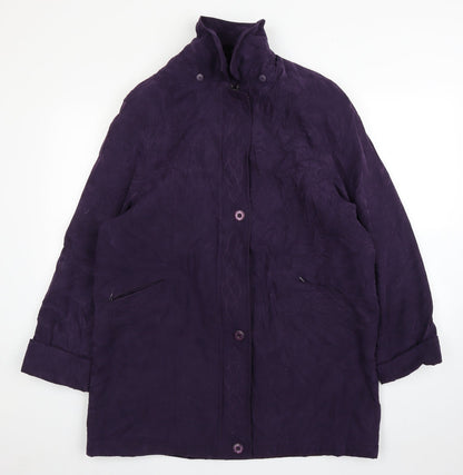 Womens UK Size M Bonmarché Purple Overcoat