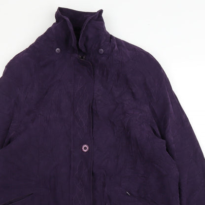 Womens UK Size M Bonmarché Purple Overcoat