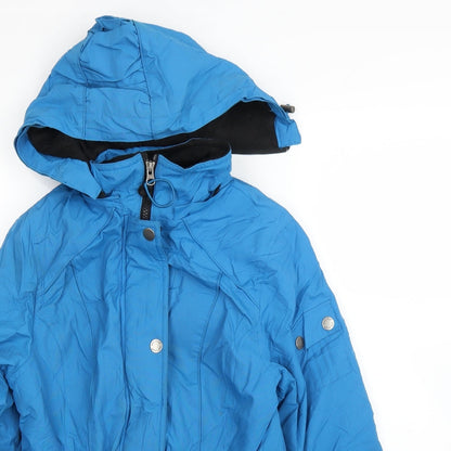 Womens UK Size S Per Una Blue Windbreaker Coat