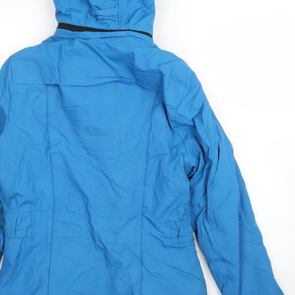 Womens UK Size S Per Una Blue Windbreaker Coat