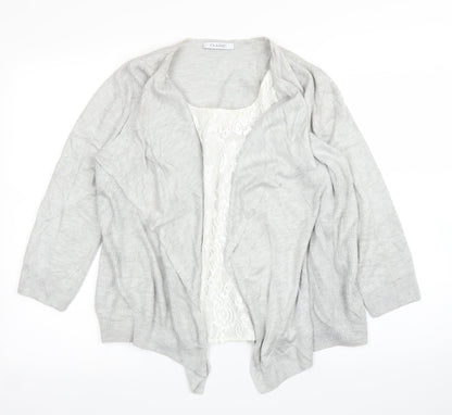 M&S Womens Grey Floral  Basic Blouse Size 10