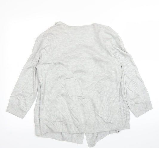 M&S Womens Grey Floral  Basic Blouse Size 10