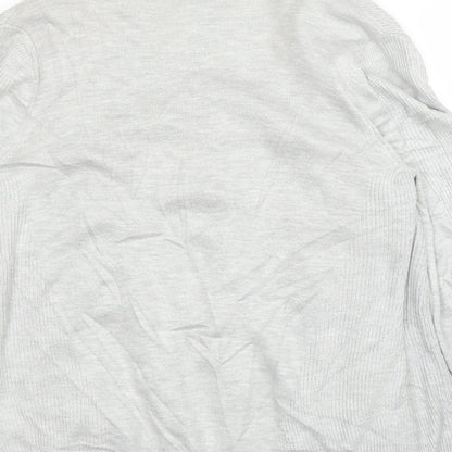 M&S Womens Grey Floral  Basic Blouse Size 10