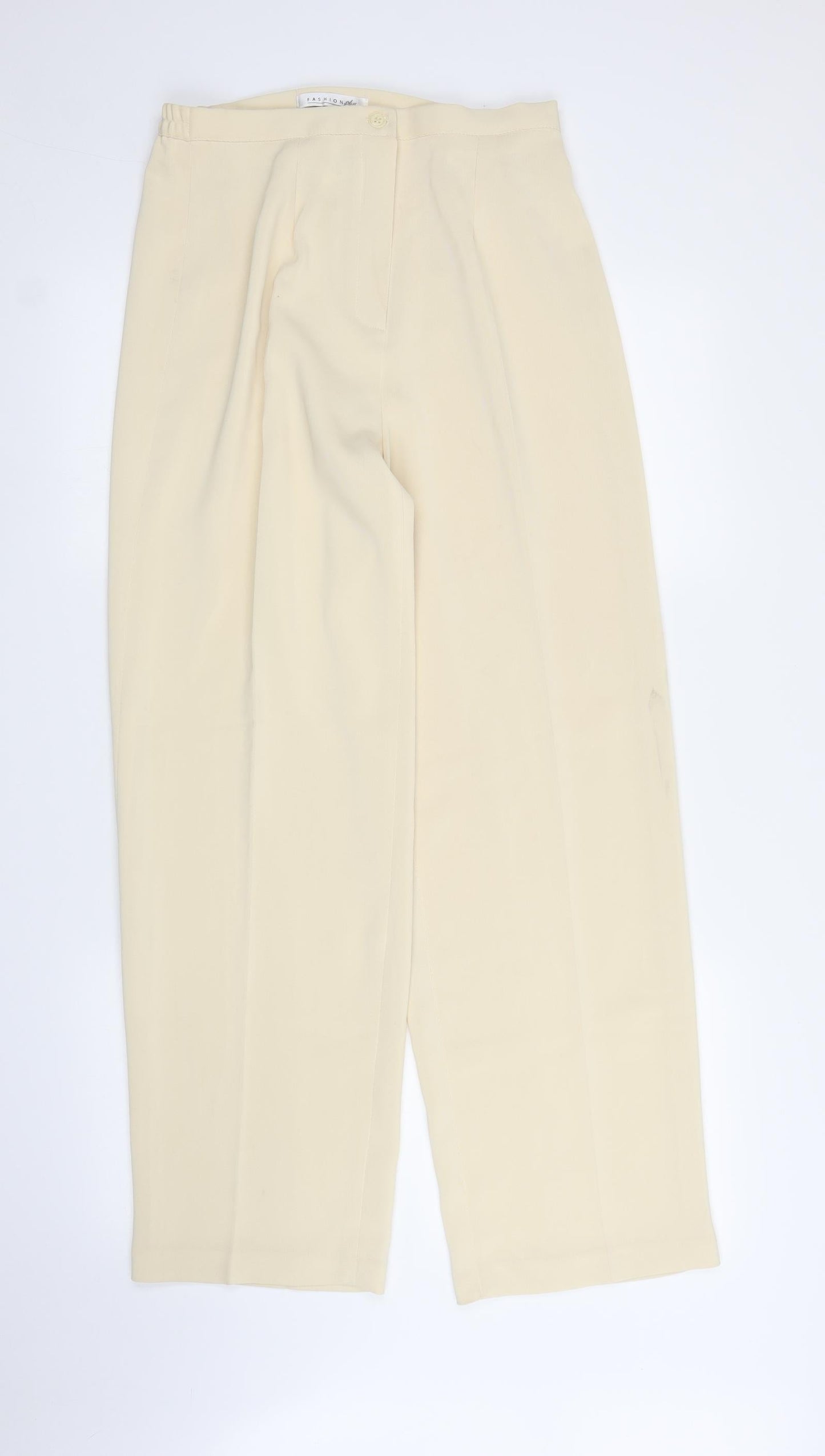 Fashion Plus Womens Beige   Trousers  Size 14 L30 in