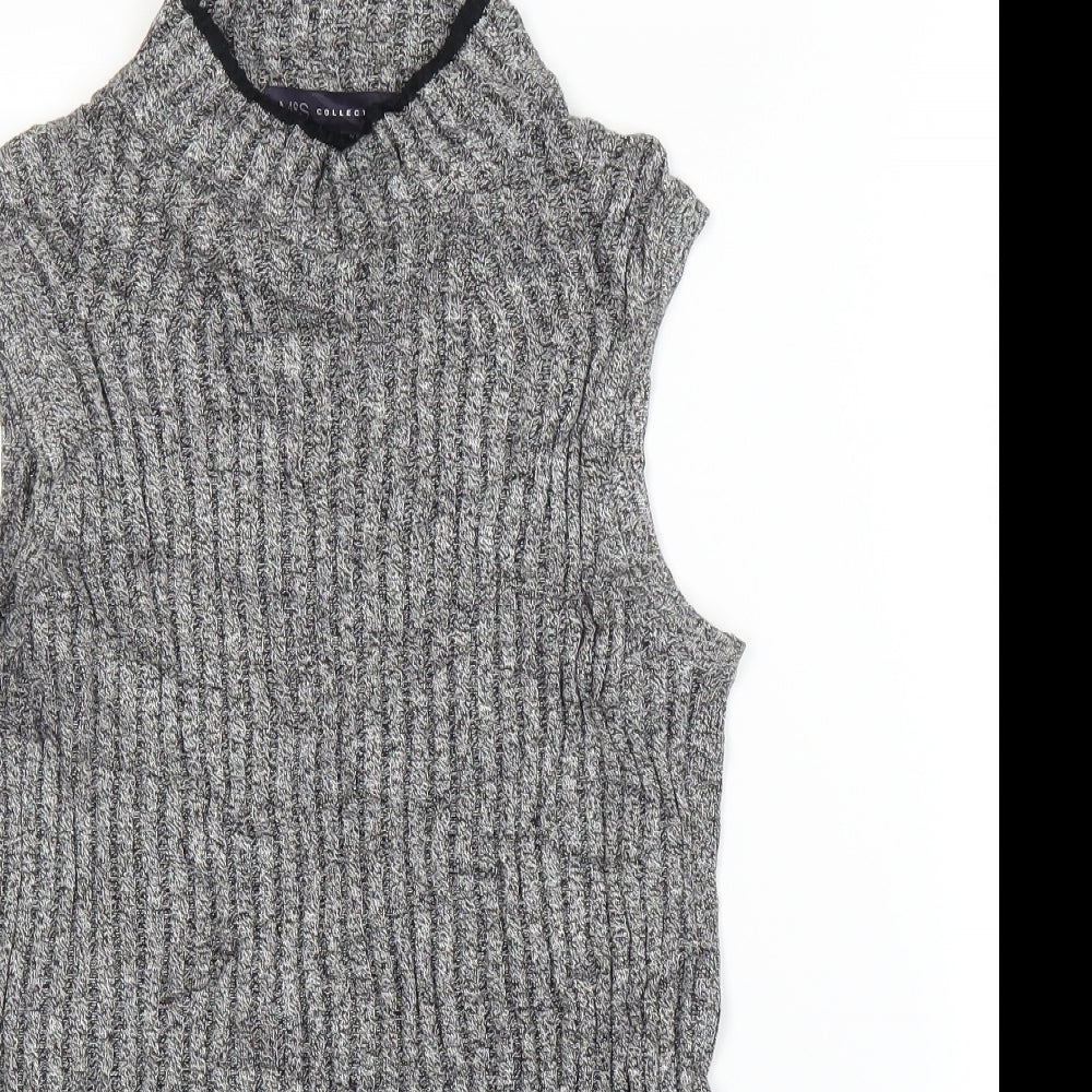 M&S Womens Grey   Basic Blouse Size 8