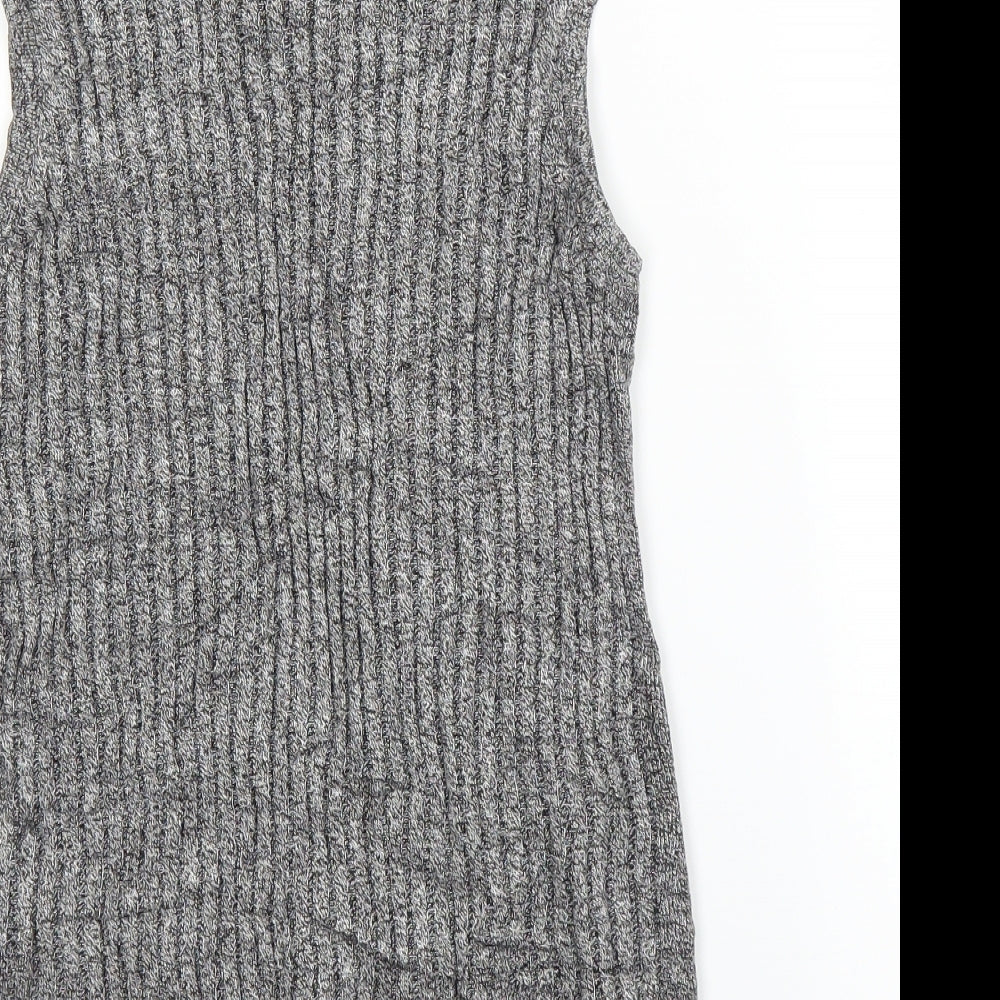 M&S Womens Grey   Basic Blouse Size 8