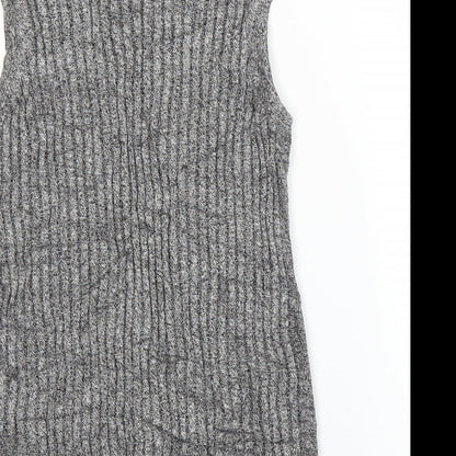 M&S Womens Grey   Basic Blouse Size 8