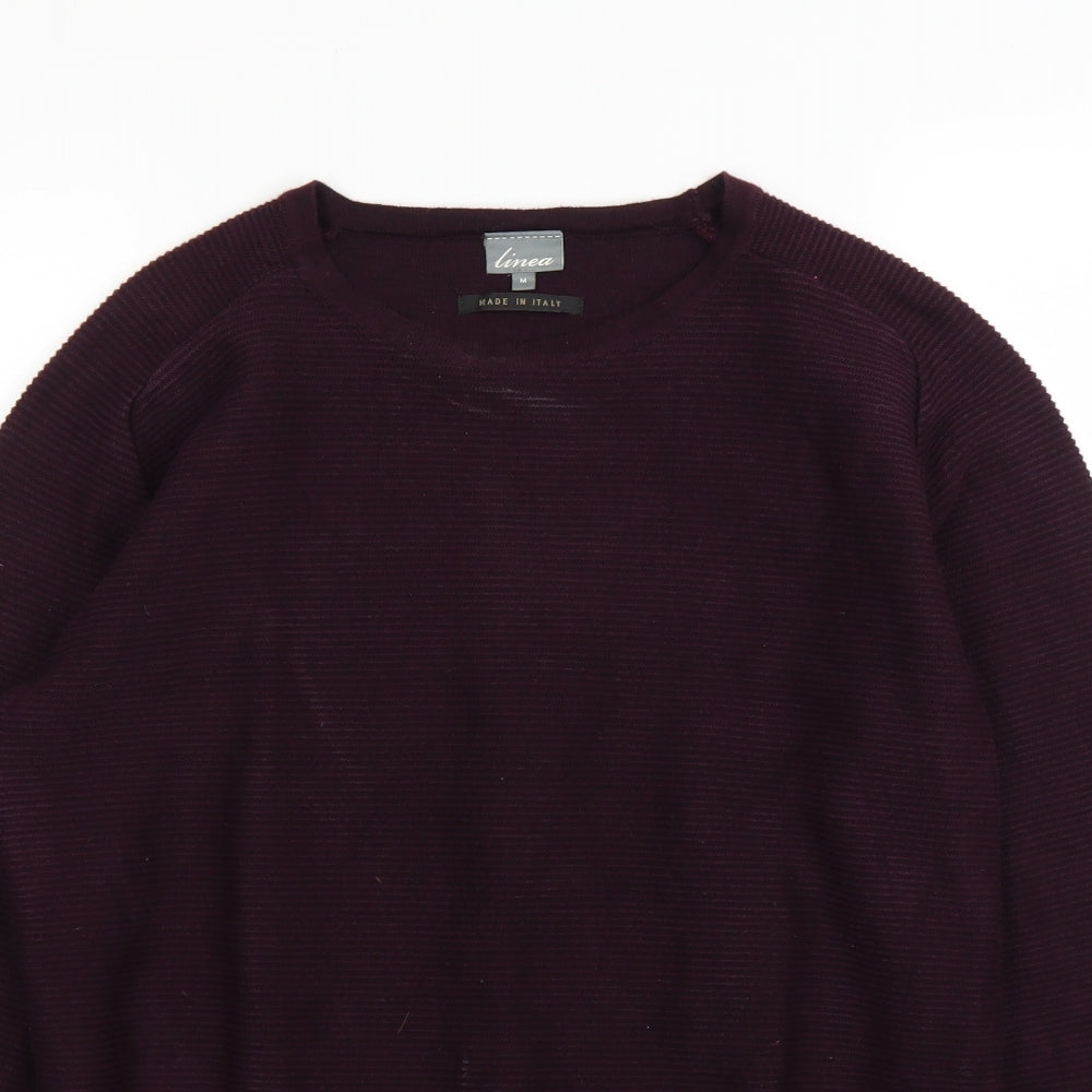 Linea Mens Purple   Pullover Jumper Size M
