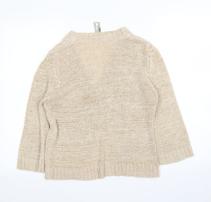 Made with Love Womens Beige   Cardigan Jumper Size 14