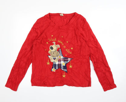TU Womens Red Solid  Top Pyjama Top Size 10
