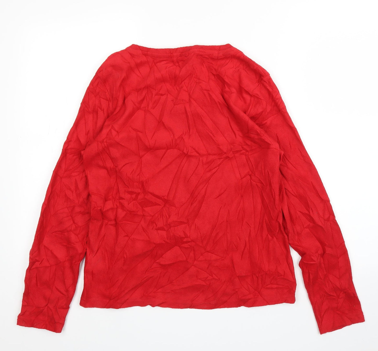 TU Womens Red Solid  Top Pyjama Top Size 10