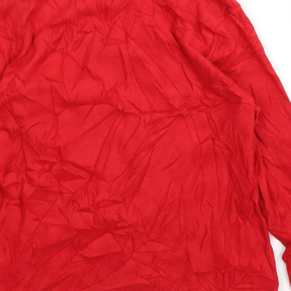 TU Womens Red Solid  Top Pyjama Top Size 10