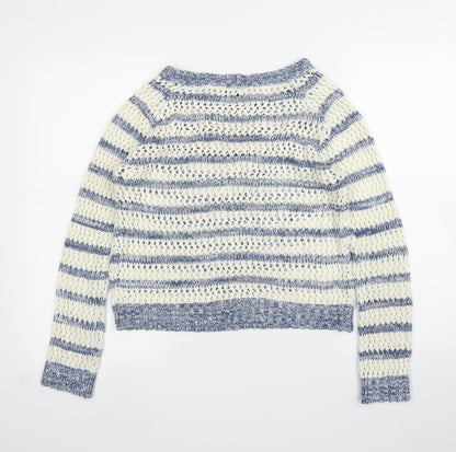 Tammy Girls Blue Striped  Pullover Jumper Size 14 Years