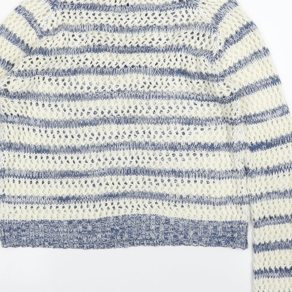 Tammy Girls Blue Striped  Pullover Jumper Size 14 Years