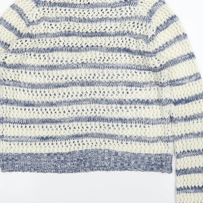 Tammy Girls Blue Striped  Pullover Jumper Size 14 Years