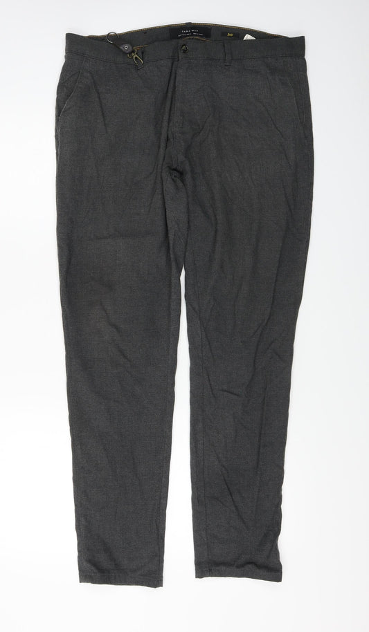 Womens UK Size 36 in Zara Regular Fit  Grey Trousers