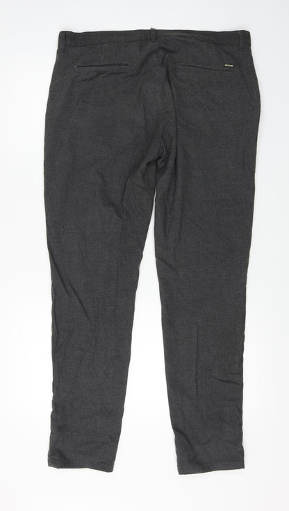 Womens UK Size 36 in Zara Regular Fit  Grey Trousers