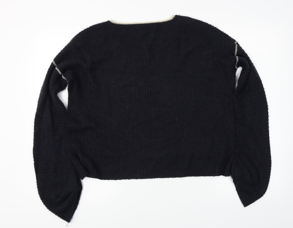 talasa Womens Black   Pullover Jumper Size M