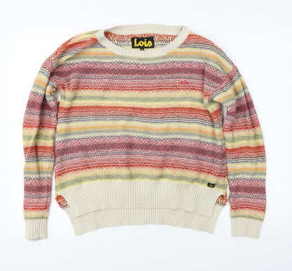 Lois  Womens Pink   Pullover Jumper Size M