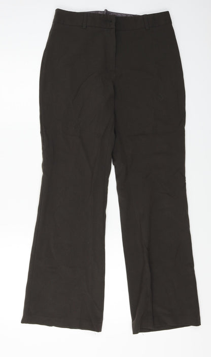 Womens UK Size 12 Marks and Spencer Regular Fit  Brown Trousers