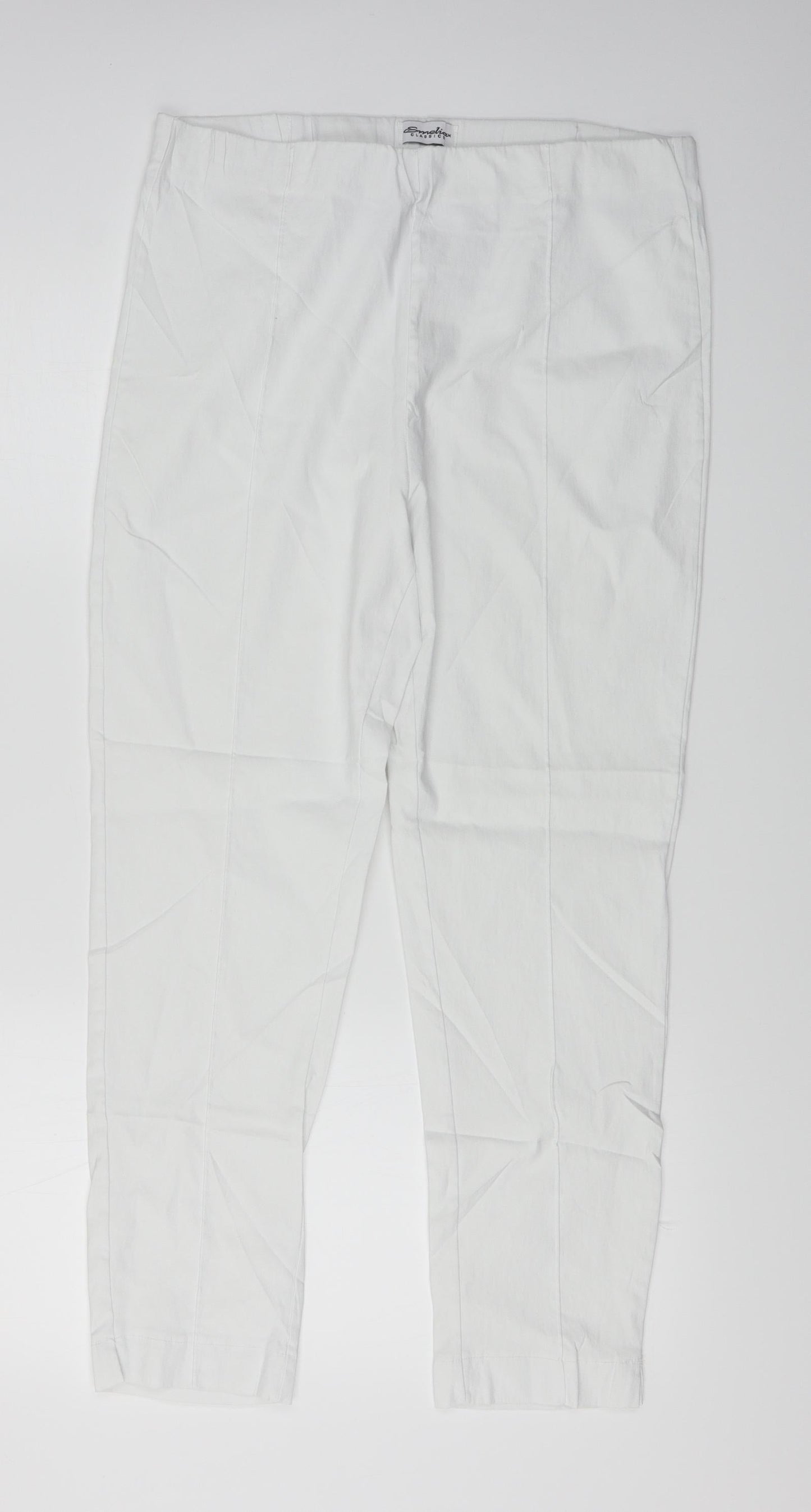 Womens UK Size 32 in Preworn Regular Fit  White Trousers