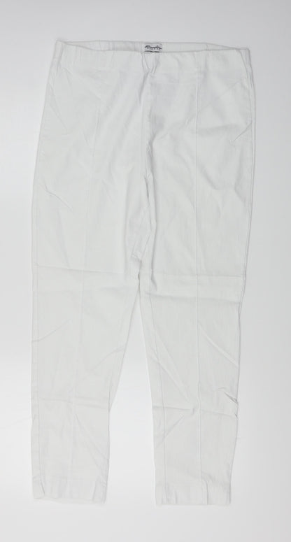 Womens UK Size 32 in Preworn Regular Fit  White Trousers