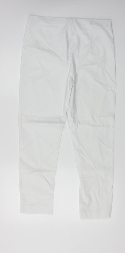 Womens UK Size 32 in Preworn Regular Fit  White Trousers