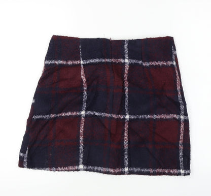 George  Womens Red Check  A-Line Skirt Size 30 in
