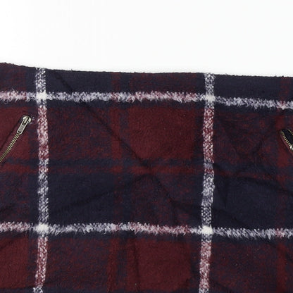 George  Womens Red Check  A-Line Skirt Size 30 in