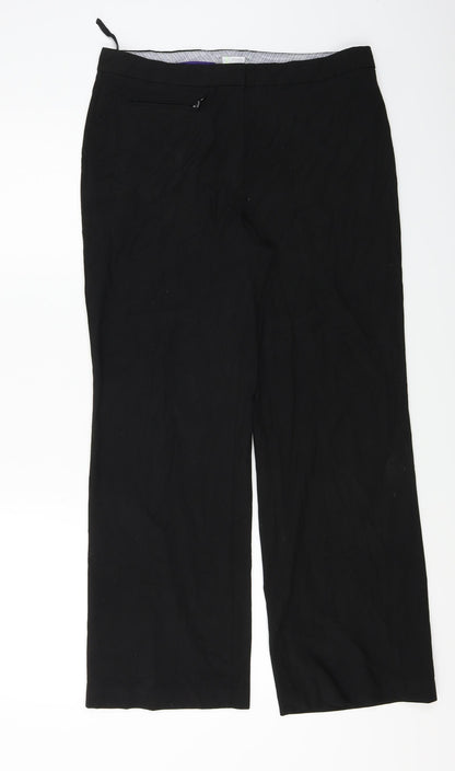 Womens UK Size 12 Marks and Spencer Regular Fit  Black Trousers