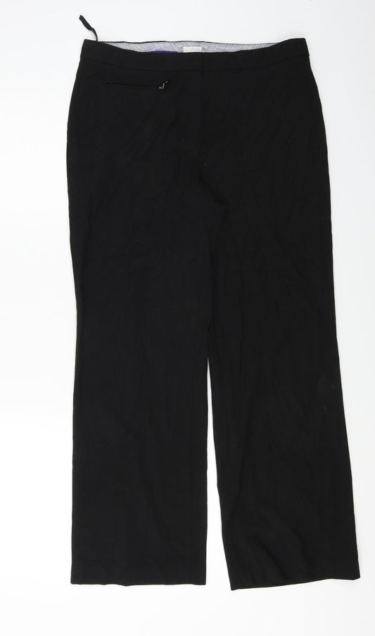 Womens UK Size 12 Marks and Spencer Regular Fit  Black Trousers