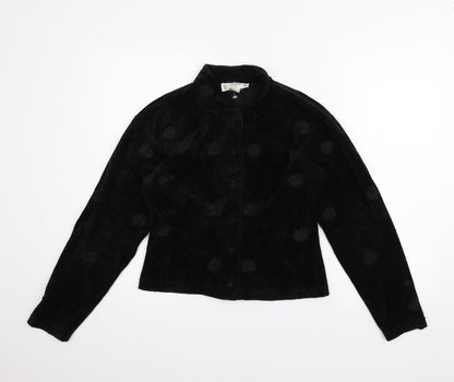 SOHO Womens Black   Basic Button-Up Size S