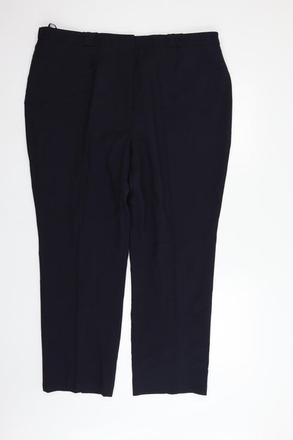 Mens UK Size 24 Classics Regular Fit  Blue Trousers