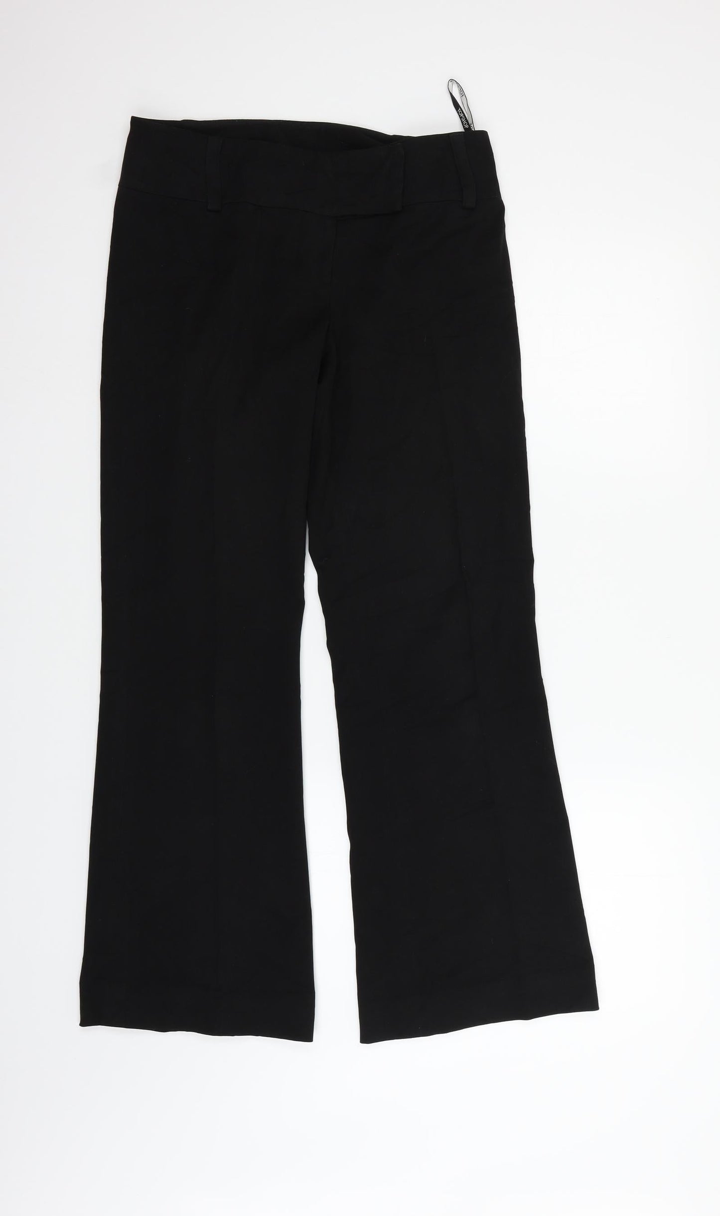 Womens UK Size 10 Topshop Regular Fit  Black Trousers