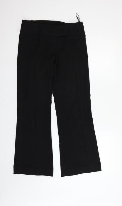 Womens UK Size 10 Topshop Regular Fit  Black Trousers