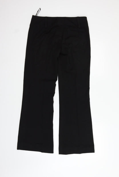 Womens UK Size 10 Topshop Regular Fit  Black Trousers