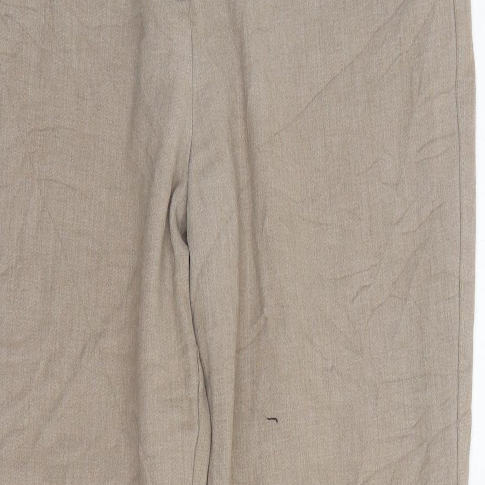 Womens UK Size 12 Marks and Spencer Regular Fit  Beige Trousers