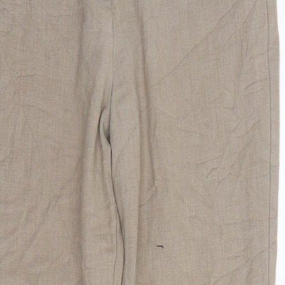 Womens UK Size 12 Marks and Spencer Regular Fit  Beige Trousers