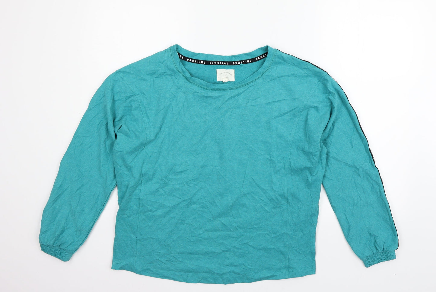 Womens UK Size S Marks and Spencer Blue Basic T-Shirt