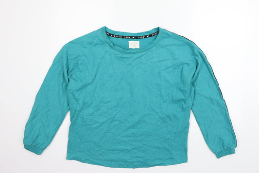 Womens UK Size S Marks and Spencer Blue Basic T-Shirt