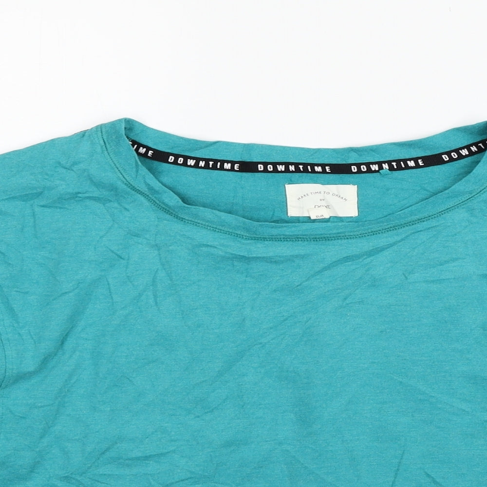 Womens UK Size S Marks and Spencer Blue Basic T-Shirt