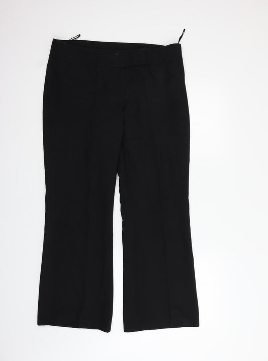 F&F Womens Black   Trousers  Size 14 L24 in