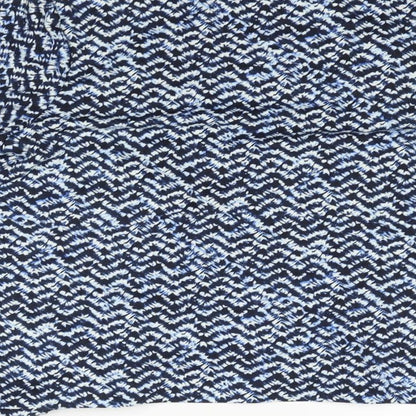 Preworn Womens Blue Geometric  Cardigan Jumper Size M