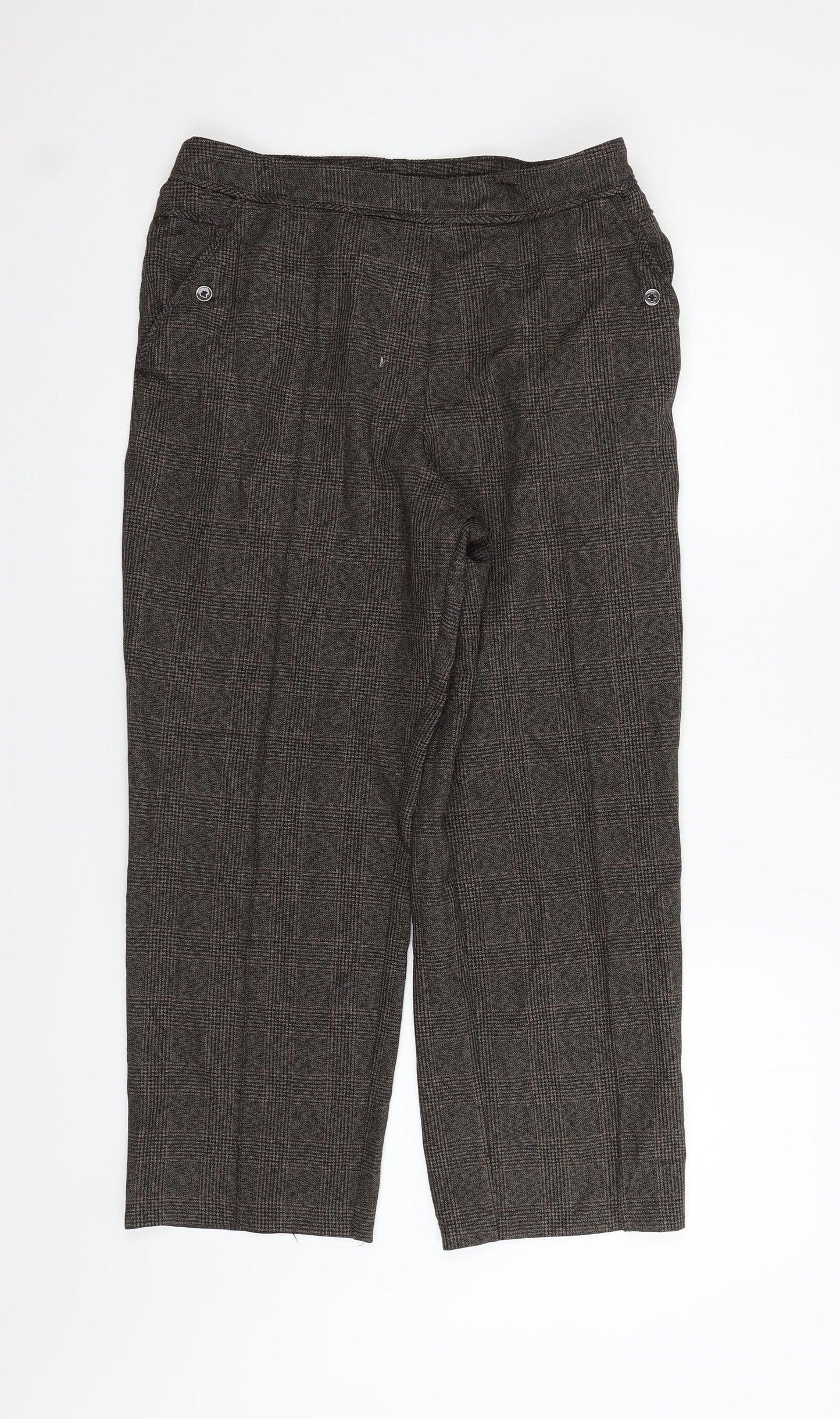 Womens UK Size 12 Marks and Spencer Regular Fit  Brown Trousers